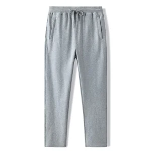 2025 Autumn Cotton Casual Pants Men Straight Loose Long Pants Large Size Zipper Men's Pants