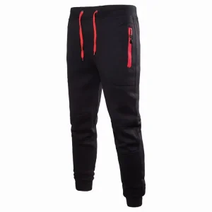 Mens Casual Work Pants Multi Pocket Trousers Men Large Drawstring Sports Pants