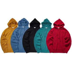 Men Hoodie Sweater Long Sleeve Design Knitwear Crew Neck Cotton Jumper Winter Knitted Pullover Hooded Sweater Men