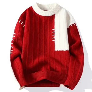 Men Sweater Pullover Knitwear Casual Streetwear Long Sleeve Crew Neck Knit Jumper Winter Knitted Sweater for Men