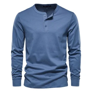 Hot Selling Casual Sports Pullover Round Neck Long Sleeve Men's T-Shirts