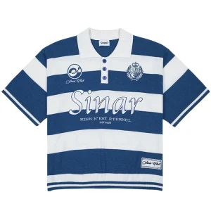 Sweater Men Short Sleeve Casual Knitwear Pullover Football Stripe Jumper Polo Shirts Knitted Jersey Sweater Men