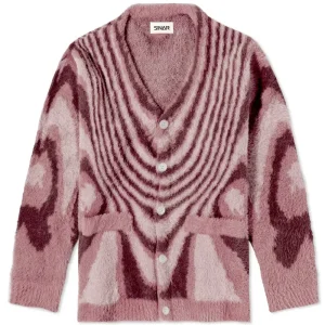 Men Mohair Sweaters Jacquard Pattern Knitwear Winter Long Sleeve Casual Design Jumper Cardigan Sweater Men