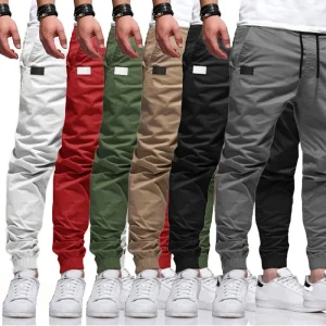 2026 Autumn Slim Fit Casual Pants Popular Sale Solid Color Men Trousers