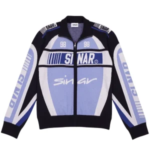 Sweater Winter Men Casual Knitwear Zip up Motorcycle Jumper Knitted Graphic Track Coat Vintage Racing Jacket Sweater