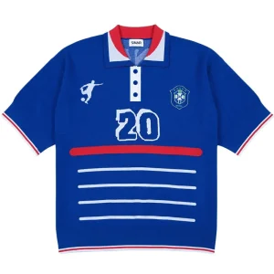 Men Sweater Short Sleeve Casual Knitwear Crewneck Football Jumper Polo Shirts Pullover Top Knitted Sweater Jersey