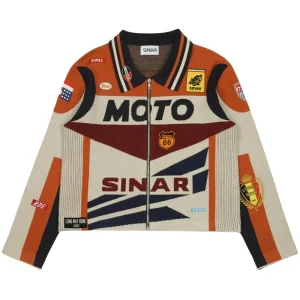 Sweater Winter Men Casual Knitwear Zip up Motorcycle Jumper Knitted Graphic Vintage Racing Coat Sweater Track Jacket