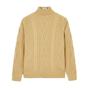 Men's Sweater Long Sleeve Knitwear Turtleneck Men Clothes Fashion Knitted Pullover Sweaters Men
