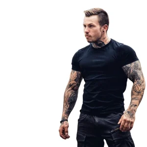 Hot Sale Shopify New Arrival Men Sports T-shirt Slim T-shirt Men T-shirt