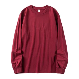 High Quality Basic Loose Oversize T-shirt Man Long Sleeve Men's Printed T-shirts