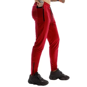 Sweatpants High Quality Zipper Multi Pockets Gym Fitness Trousers Stacked Jogging Pants Man