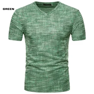 Hot Sale 2025 Summer New Men's V-Neck Short Sleeve T-Shirt