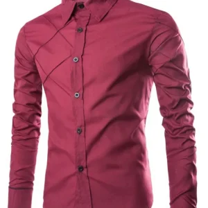 Autumn New Fashion Men Slim Fit Shirt High Quality Casual Shirt