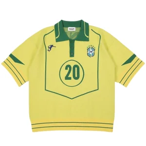 Sweater Men Short Sleeve Casual Pullover Knitwear Football Jumper Polo Shirts Summer Knitted Jersey Men Sweater