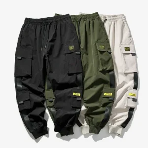 Men's European Casual Gathered Waist Overall Internet Celebrity's Dropping Straight-Leg Design Mid Flat Loose Fit for Spring