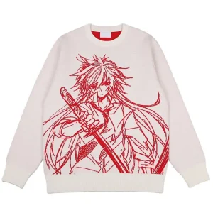 Men Sweater Reversible Jacquard Pattern Knitwear Crew Neck Pullover Cotton Knit Winter Knit Sweater