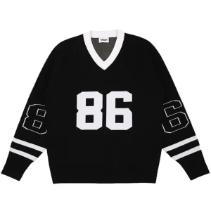 Sweater Winter Men Casual Jacquard Knitwear V Neck Football Knitted Jumper Pullover Knitted Jersey Sweater