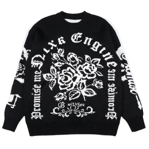 Men Casual Sweater Jacquard Pattern Knitwear Pullover Crew Neck Knitted Jumper Winter Design Sweater