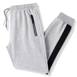 Micro Elastic Fashion Sports Cotton Pants Men  Solid Color Sweatpants