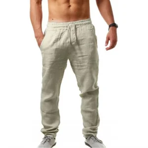 Summer Hip-Hop Men's Cotton Linen Loose Casual Pants