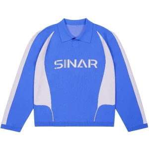 Sweater Winter Men Casual Jacquard Knitwear Vintage Football Jumper Polo Shirts Men Knitted Jersey Sweater