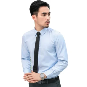 2026 Spring Men Business Shirts Long Sleeve Men's Slim Dress Shirt