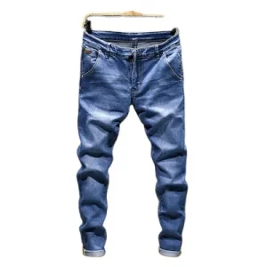 Colorful Stretch Mid Waist Slim Joggers Pants Casual Men Skinny Jeans Pants