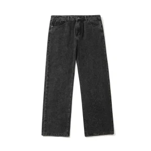 Black Washed Jeans Men's Spring and Autumn 2025 New Casual Trousers Versatile Loose Straight Pants